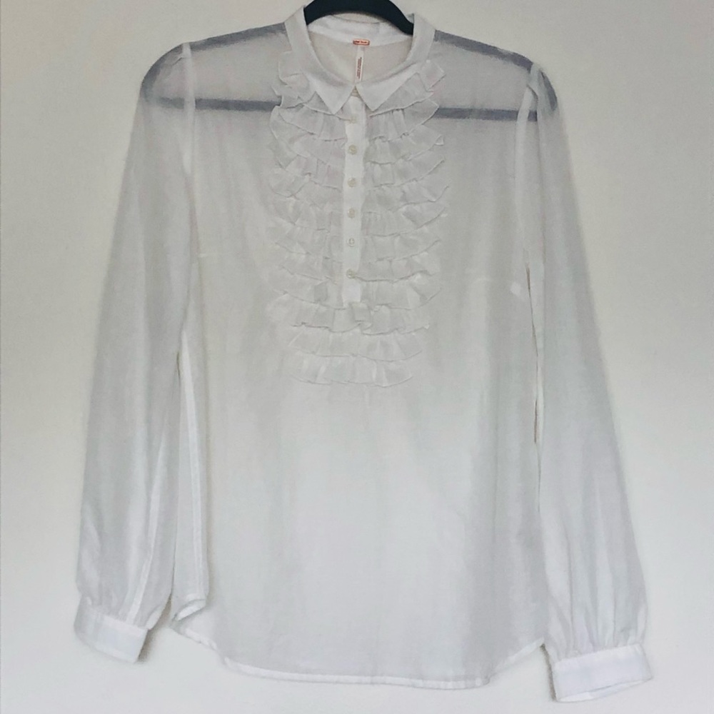 Free People Ruffled Popover Shirt